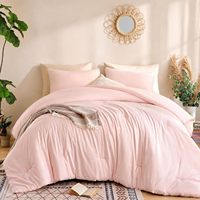 Couette de lit personnalisée pour la maison et l'hôtel, extra moelleuse, légère, unie, 100% polyester, chaude, écologique