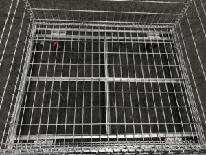 Cesta de almacenamiento industrial, jaula plegable, contenedor de malla de alambre, caja de bandeja, bandeja de almacenamiento de Metal plegable - Product Image 5