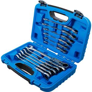 BGS Jeu de clés mixtes à cliquet à double articulation réglable 8 - 19 mm 12 pcs. - Product Image 4