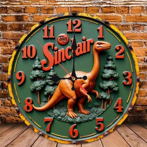 Round Wooden Wall <b>Clock</b> 25x25Cm Retro Quiet <b>Movement</b> Home Hotel Decor - Product Image 4