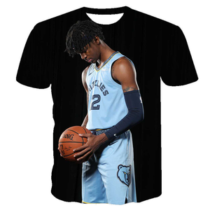 Envío Gratuito, Camiseta Personalizada de la Superestrella del Baloncesto Estadounidense <span class=keywords><strong>Ja</strong></span> <span class=keywords><strong>Morant</strong></span>, Cuerpo Completo, Grizzlies No. Camiseta Casual de Punto Impresa en 3D, 12 Unidades - Product Image 5
