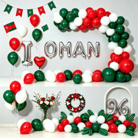 Décorations pour la fête nationale d'Oman, ensemble de guirlandes de ballons « J'aime Oman », célébration du 18 novembre