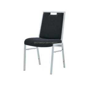 Silla de comedor con respaldo cuadrado apilable tapizado comercial, muebles de Hotel de diseño de lujo moderno de estilo nórdico, silla de reunión - Product Image 1