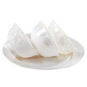 Ceramic Dishes Household European-style Embossed Phnom Penh Cutlery Plate <b>Set</b> Luxury Ceramic Dinner Plate Cutlery - Product Image 2