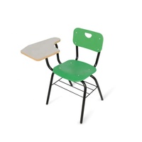 Chaises d'école confortables à accoudoirs, empilables, pour la formation, les étudiants, l'écriture, avec bureau