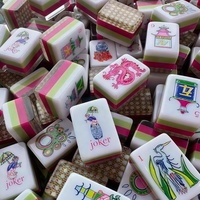 Bestseller - 160 tuiles de mahjong en acrylique - Collection Moxie - Mahjong comme cadeau de vacances