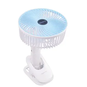 Peças de plástico novo ventilador de mesa portátil elétrico recarregável ao ar livre motor sem escovas mini ventilador de mesa com clipe de circulação de ar