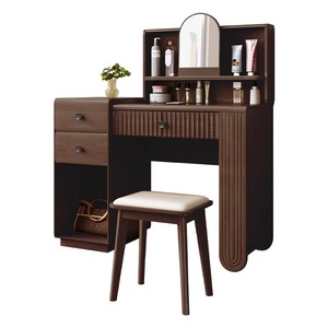 Dressing Table With <b>Mirror</b> And Storage Drawers Bedroom Vanity <b>Desk</b> Chair Set Nordic Style Small Apartment Furniture - Product Image 4
