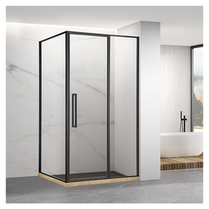 Cabine de <span class=keywords><strong>douche</strong></span> d'angle en verre de luxe 100x80cm en acier inoxydable, moderne, pour salle de bain, vente directe usine - Product Image 3