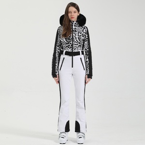 Nouvelle combinaison de ski pour <span class=keywords><strong>femme</strong></span> avec capuche et fermeture éclair, imperméable, coupe-vent, chaude, <span class=keywords><strong>pantalon</strong></span> de <span class=keywords><strong>neige</strong></span> professionnel, combinaison de ski une pièce - Product Image 6
