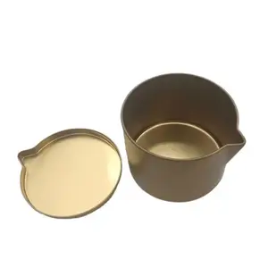 1Oz/2Oz/4Oz/6Oz Rose Gold Bạc Đen Massage Kim Loại Tin Có Thể Nến Lọ Chủ Container Với Đổ Vòi