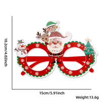 Lunettes décoratives en forme de sapin de Noël argentées, accessoire photo mignon pour les réunions de famille, les costumes de fêtes et les soirées du Nouvel An