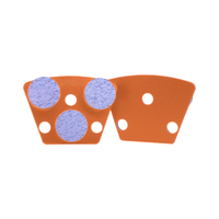 Outils de meulage diamantés pour béton PG, 3 segments ronds, patins de meulage pour meuleuses de sols ASL, préparation des sols en béton