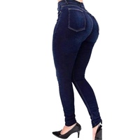 Jean en denim taille haute skinny pour femme grande taille, en polyester/coton, avec fermeture éclair, pantalon crayon élastique, respirant et écologique