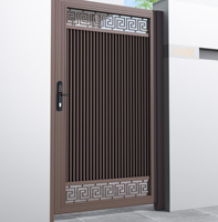 Portails de jardin en fer forgé marron et noir, design de portail principal le plus vendu en Chine, portail en aluminium moulé