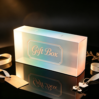 Emballage en plastique pliable transparent en PET recyclable personnalisé pour la présentation de thé, de café et de boissons, et les coffrets cadeaux