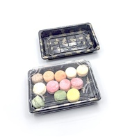 Couvre-plats alimentaires personnalisés KEYMY en PVC/PET recyclable, épaisseur 0,5-1 mm, impression numérique, gaufrage feuille d'or pour macarons et biscuits