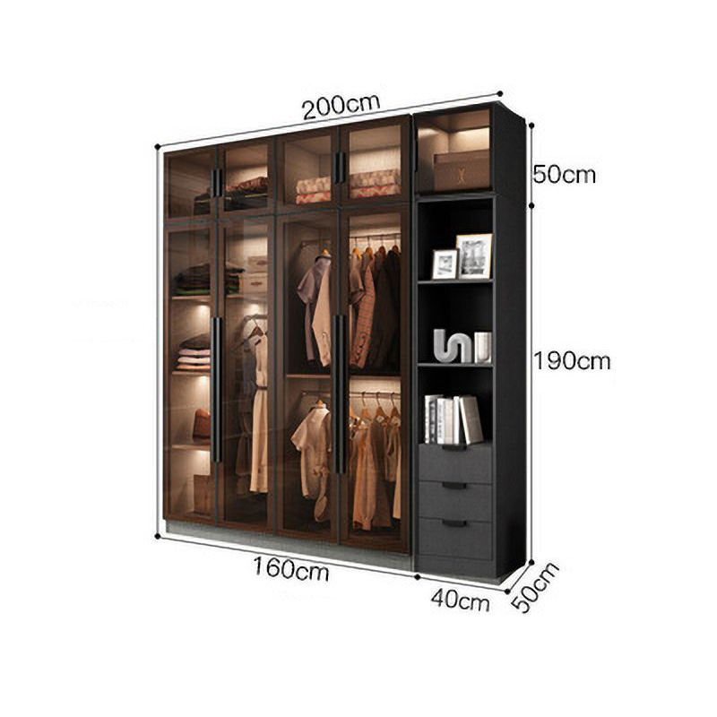 ตู้เสื้อผ้า 4 ประตู + ตู้ข้าง