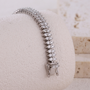 Vente en gros d'or véritable 18 carats diamant naturel fait à la main pour bracelets de tennis de luxe certifiés à la mode livraison rapide cadeau de petite amie - Product Image 5