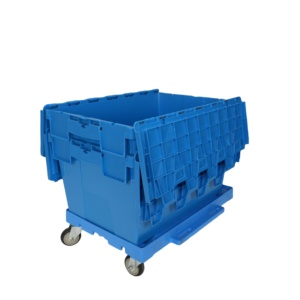 Caisse en plastique PP solide pliable à usage intensif personnalisée Boîte de conteneur de <span class=keywords><strong>stockage</strong></span> <span class=keywords><strong>logistique</strong></span> <span class=keywords><strong>et</strong></span> de déplacement avec couvercle attaché - Product Image 3