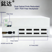 Convertisseur optique à double fibre optique pour 32 ports E1 G.703 vers fibre, transmettant 32E1 PDH Mux
