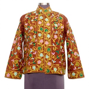 High Quality New <b>Pattern</b> Cotrise Embroidered 100% Cotton <b>Quilted</b> Breathable Eco-Friendly <b>Jacket</b> Indian Handmade Full Women - Product Image 1