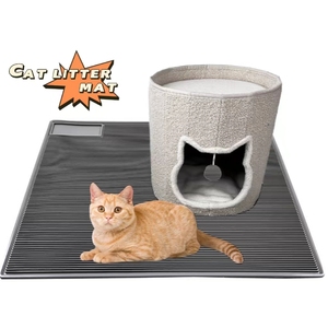 JIEYU, alfombrilla de gran tamaño para arena para gatos, almohadillas de espuma para proteger el suelo, alfombrillas plegables impermeables para mascotas, alfombrilla para rascar gatos - Product Image 2