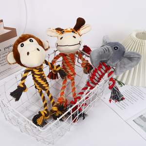 Mainan kunyah lucu baru produk anjing boneka hewan dengan kaki panjang tahan lama tali katun ChewToy - Product Image 2