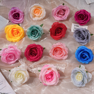 ดอกกุหลาบผ้าไหมขนาดใหญ่แบบเดี่ยว DIY สำหรับตกแต่งผม อุปกรณ์ประกอบฉากถ่ายภาพงานแต่งงาน - Product Image 1