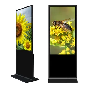 Kiosco de pantalla táctil para interiores, expositor móvil de pie para publicidad, Wifi, 49 pulgadas