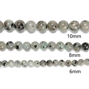 YMJ precio al por mayor barato 4mm 6mm 8mm 10mm 12mm sésamo Natural <span class=keywords><strong>Kiwi</strong></span> Japser piedra para joyería pendientes hacer DIY - Product Image 4