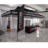 Sunshine Outdoor 6x3 Werbung einfach stehen 10x20 Pavillon Baldachin Zelt mit Fenster Feder Flagge Roll Up Banner
