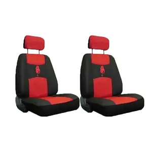 定制红黑龙图案聚酯前排汽车椅座罩