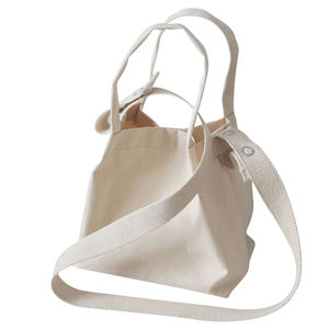 Petit sac de sport en toile cirée Portable à la mode pour le shopping de maquillage sac fourre-tout en toile de coton avec logo imprimé personnalisé - Product Image 2