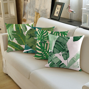 Наволочка для подушки в стиле растений, с тропическим зеленым листом, чехол для подушки для внутреннего декора, украшения для фермерского дома, дивана, дивана - Product Image 4