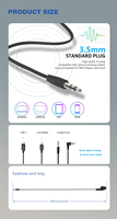 Senxinda – Écouteurs intra-auriculaires mono filaires 3,5 mm à bas prix, avec cordon de 1,2 m en PVC, idéaux pour les voyages en avion et les bus touristiques
