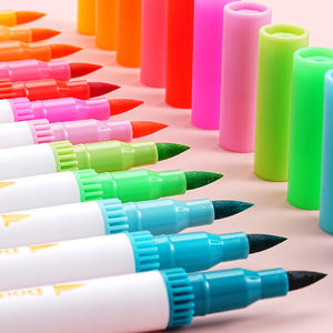 Ensemble de marqueurs de coloriage à double pointe |   Marqueurs à pointe fine et pointe pinceau, non toxiques, à séchage rapide, à base d'eau, pour enfants, artistes, bois, roche, toile - Product Image 5