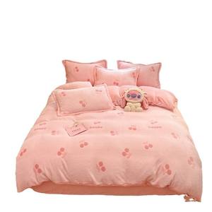 加厚雪花天鹅绒被子套装秋季珊瑚羊毛防水七件套优质聚酯纤维学生 - Product Image 5