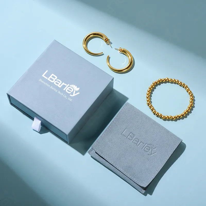 lBarley OEM individuelles Design Karton Ring Ohrring Verpackungsbox Papierschublade Schmuckschatulle mit Logo