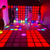 Piste de danse LED interactive active 30X30cm Jeu de terrain de jeu intérieur Jeu «The Floor Is Lava» adapté aux enfants