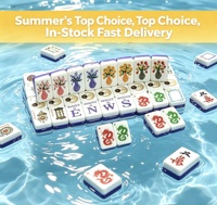 2026 Summer <strong>Best</strong> <strong>Sellers</strong> Floating <strong>Mahjong</strong> <strong>Tiles</strong> <strong>American</strong> Set 160 Pcs Purple High-Density EVA with Travel Velvet Bag Card
