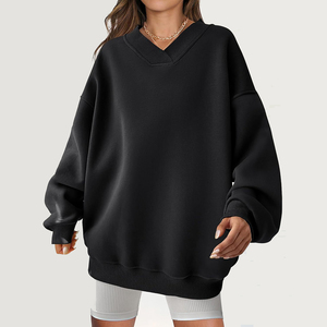 Felpa oversize produttore di felpe da <span class=keywords><strong>donna</strong></span> di alta qualità felpa in cotone biologico <span class=keywords><strong>sostenibile</strong></span> traspirante - Product Image 6