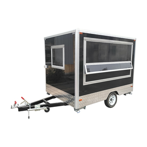 Remolque de Comida Cerrado, Color Negro Oscuro, con Refrigerador para Servicio de Alimentos al Aire Libre, Remolque Móvil para Cliente de Nueva Zelanda - Product Image 1