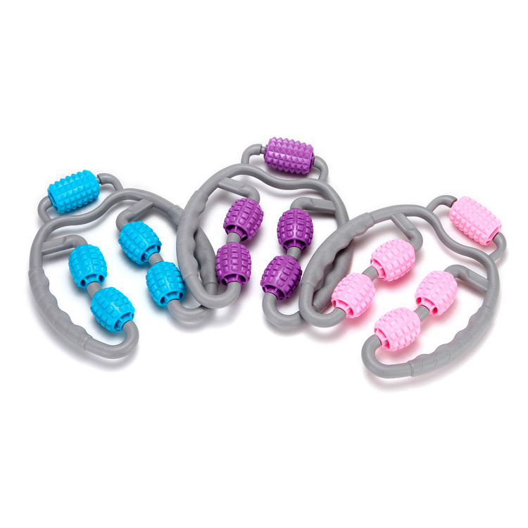 Круглый массажный зажим для ног, многофункциональное пятиколесное роликовое тонкое устройство для ног, оборудование для йоги и фитнеса