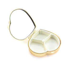 Mejor Bienvenido Proveedor de moda Color dorado Caja pequeña de color dorado Caja de plástico o metal Mini pastillero Organizador Estuche apilable - Product Image 4