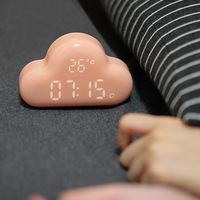 MUID H-C-03 Digitaler Wecker im Wolkenform-Design Automatische Helligkeits- und Temperaturanzeige USB-Aufladung Geräuschloser Modus