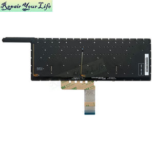 คีย์บอร์ดแล็ปท็อปแบบมีไฟพื้นหลังสีเทาสำหรับ Asus Zenbook Pro Duo แป้นพิมพ์ <span class=keywords><strong>UX581GV</strong></span> UX581G เปลี่ยนโดยไม่มีกรอบ - Product Image 5