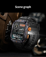 2026 GPS Sport Smartwatch 2,0 Zoll TFT Taschenlampe Kompass Gesundheitsüberwachung Outdoor Smartwatch für Herren HW010