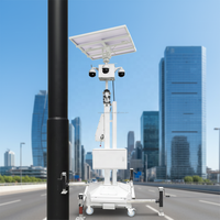Système de surveillance par caméra de sécurité 4G extérieure, directement de l'usine, avec remorque mobile CCTV et tour CCTV solaire pour parkings