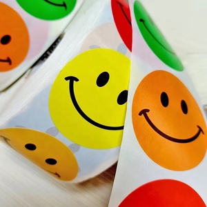 Autocollants colorés et mignons en forme de visage souriant pour scrapbooking et loisirs créatifs - Product Image 4
